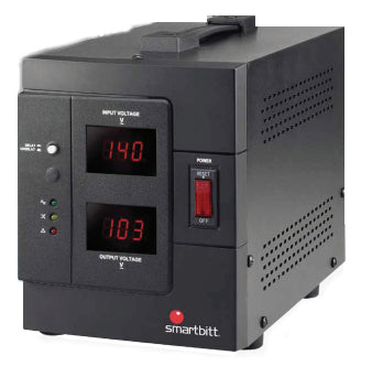 Regulador  SMARTBITT SBAVRC3000 - 4, Negro, 3000 VA, 2000 W Regulador  SMARTBITT SBAVRC3000 - 4, Negro, 3000 VA, 2000 W